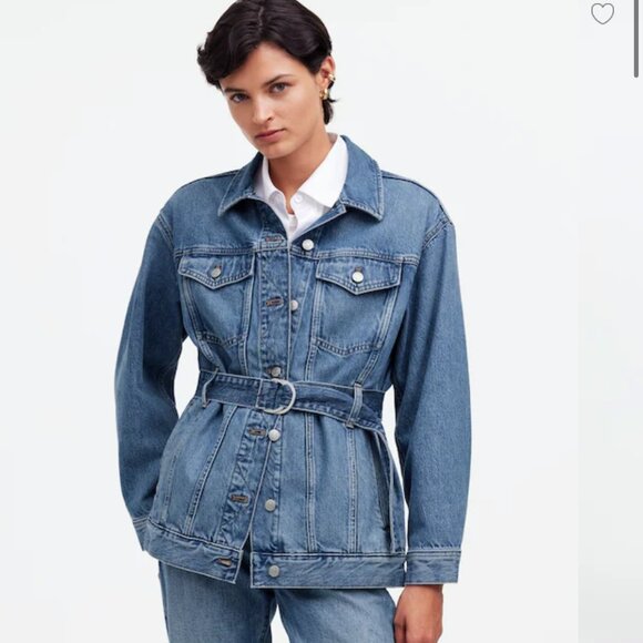 Madewell Oversized Trucker Denim Jacket Size Large - Picture 1 of 4